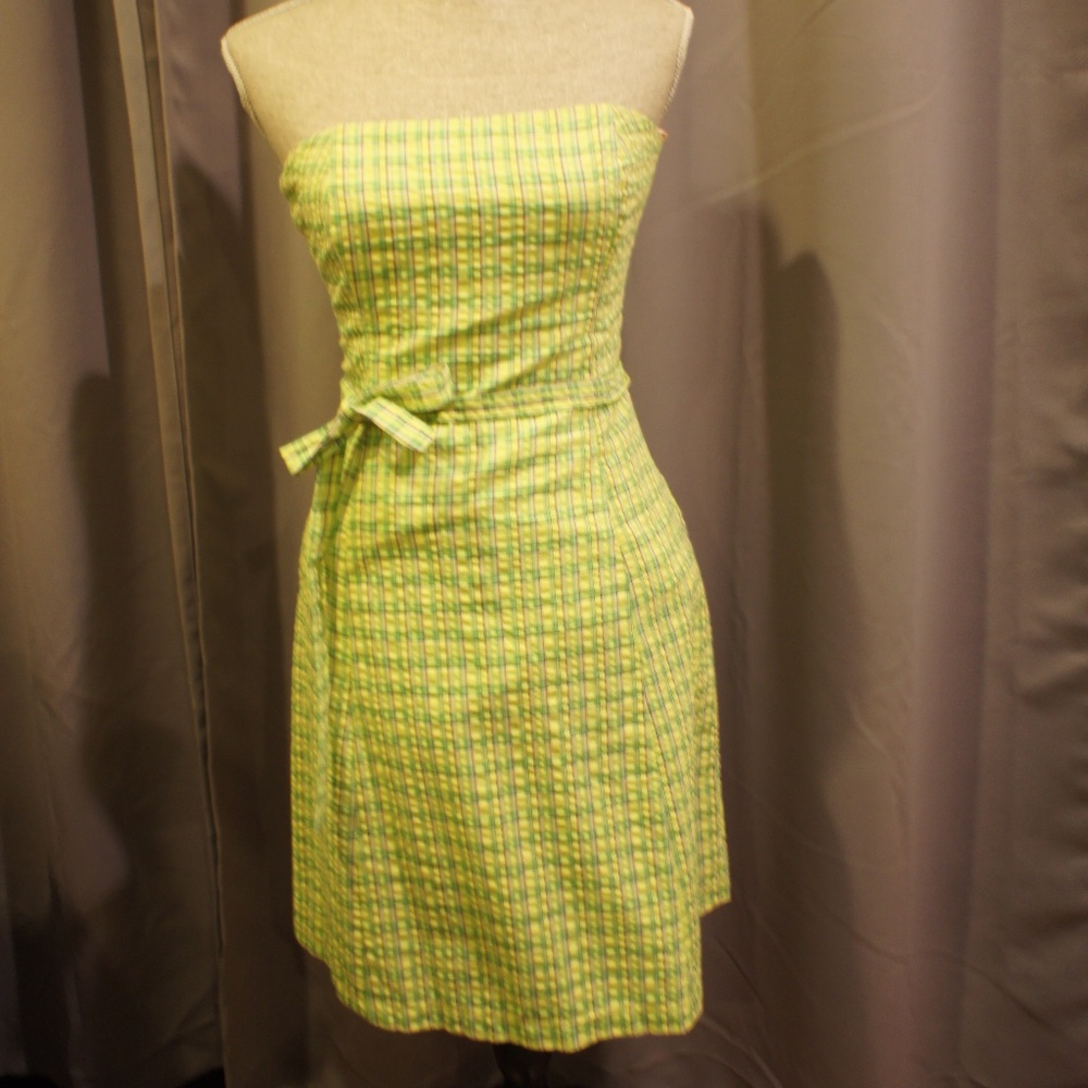 Colorful strapless sundress